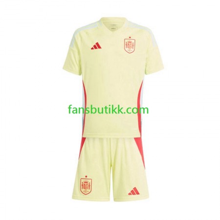 Fotballdrakt Spania Barn Bortetrøye Euro 2024 Kortermet